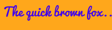 Image with Font Color 4306E8 and Background Color FFA71B